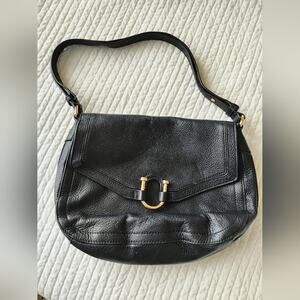 Vince Camuto Black Leather Shoulder Bag